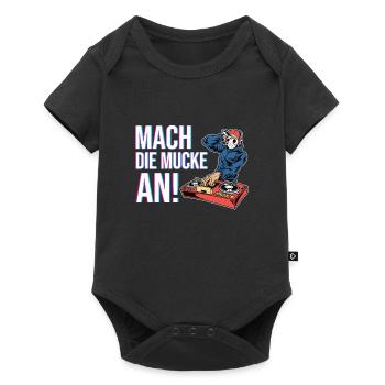 EDM Elektro Musik Lustig Techno Hardstyle - Baby Premium Kurzarmbody - Schwarz - Vorne