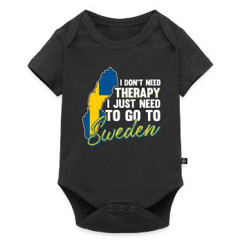 Suède Thérapie Scandinavie Stockholm Cadeau - Body à manches courtes Premium Bébé - noir - Devant
