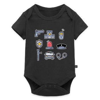 Police Collection Kids Policeman Cop Gift - Body à manches courtes Premium Bébé - noir - Devant