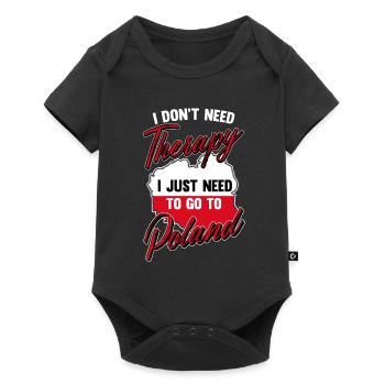 Polen Therapie Polnisch Polska Pole Geschenkidee - Baby Premium Kurzarmbody - Schwarz - Vorne