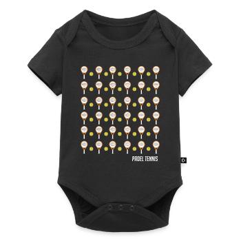Padel Tennis - Padel Tennis Sticker - Baby Premium short-sleeve bodysuit - black - Front
