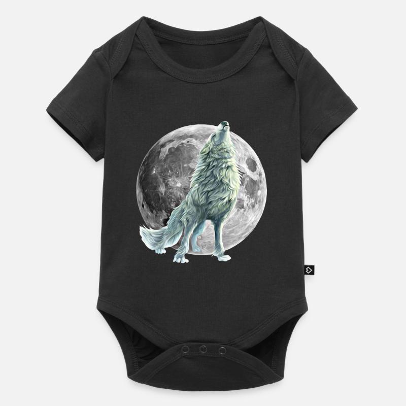 Loup - Body à manches courtes Premium Bébé - noir