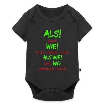 Grammatik Deutsch Lehrer - Baby Premium Kurzarmbody - Schwarz - Vorne