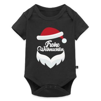 frohe Weihnachten Familie Advent Weihnachtsmann - Baby Premium Kurzarmbody - Schwarz - Vorne