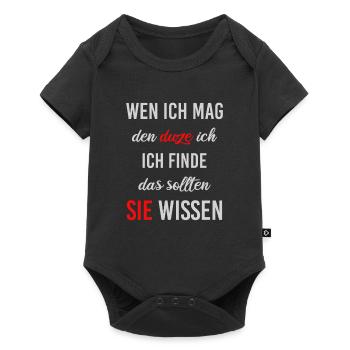 Ich hasse Menschen lustiger Spruch für Zyniker - Baby Premium Kurzarmbody - Schwarz - Vorne