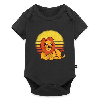 Leo drôle - Body à manches courtes Premium Bébé - noir - Devant