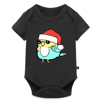 Père Noël Budgie Christmas - Body à manches courtes Premium Bébé - noir - Devant