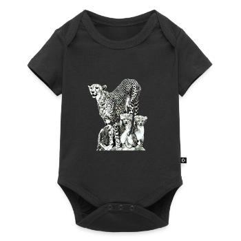 cheetah - Baby Premium short-sleeve bodysuit - black - Front