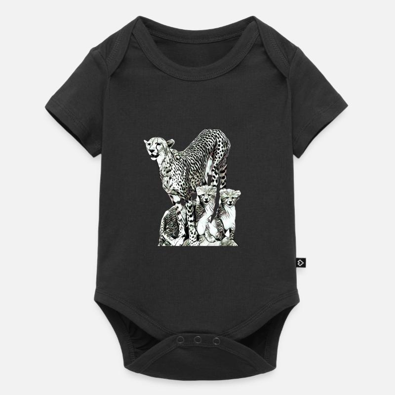 Guépard - Body à manches courtes Premium Bébé - noir