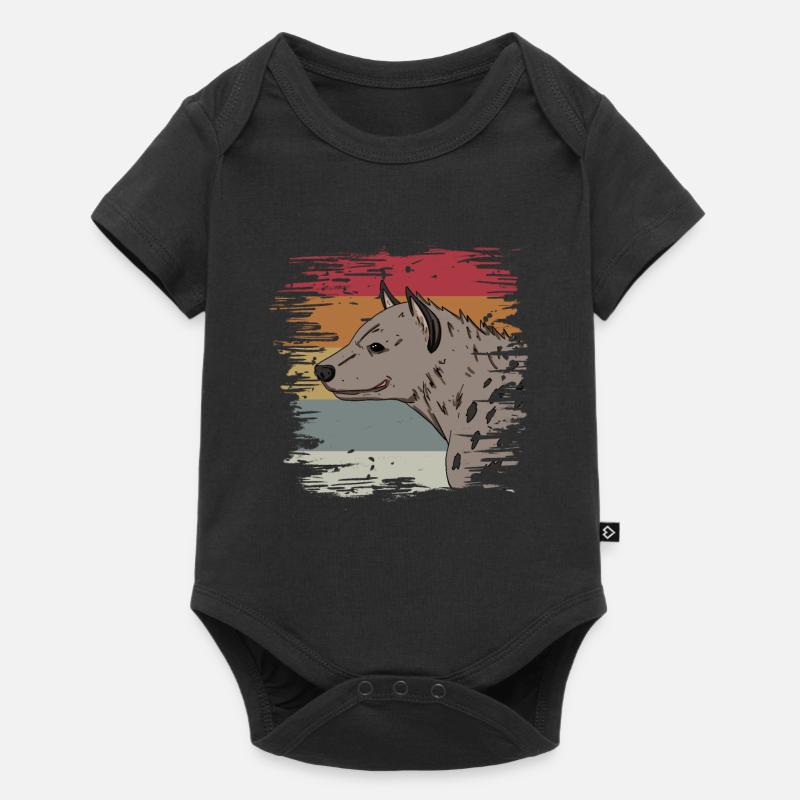 Hyäne - Baby Premium Kurzarmbody - Schwarz