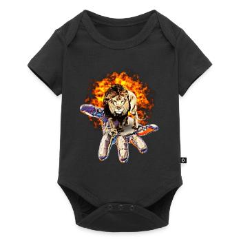 lion - Baby Premium short-sleeve bodysuit - black - Front