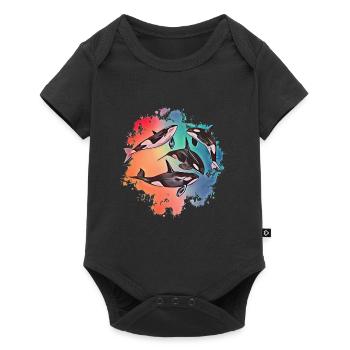 killer whale - Baby Premium short-sleeve bodysuit - black - Front