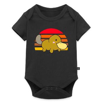 Platypus sunset - Baby Premium short-sleeve bodysuit - black - Front
