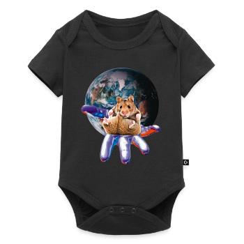 Hamster - Baby Premium Kurzarmbody - Schwarz - Vorne