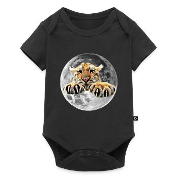 Tiger - Baby Premium Kurzarmbody - Schwarz - Vorne