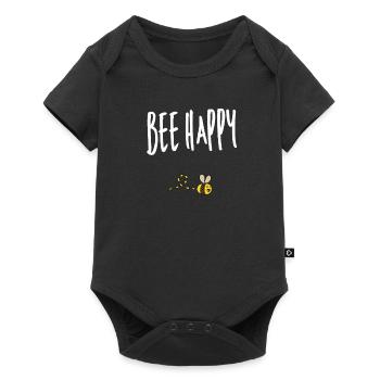 Bee happy bee beekeeper wasp honey saying bees - Baby Premium short-sleeve bodysuit - black - Front