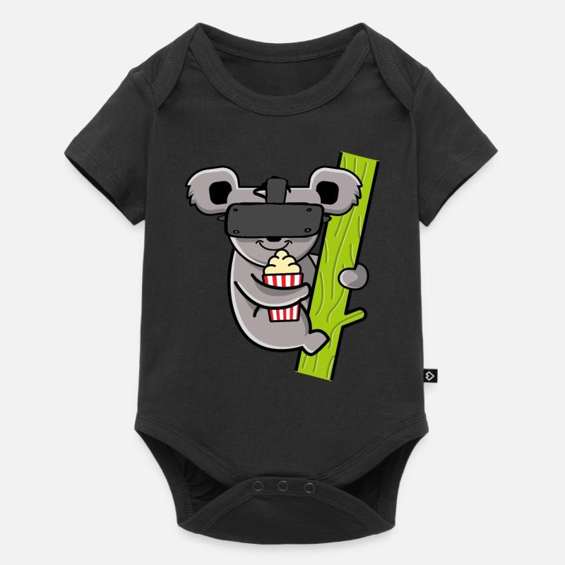 KOALA VR - Baby Premium Kurzarmbody - Schwarz