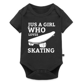 Skateboard Skater Femmes Skate Girls Skaters - Body à manches courtes Premium Bébé - noir - Devant