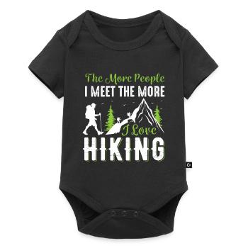 The more people I meet, the more love I do that - Baby Premium short-sleeve bodysuit - black - Front