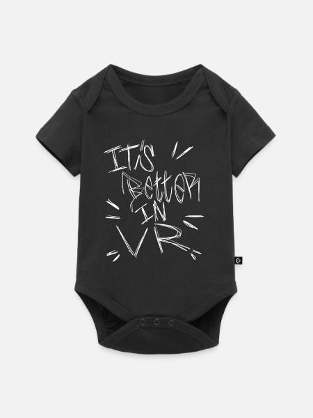 It's Better In VR - Baby Premium Kurzarmbody - Schwarz