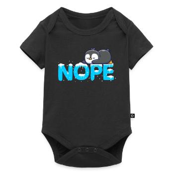 Doux pingouin dit non Nope Paresseux - Body à manches courtes Premium Bébé - noir - Devant