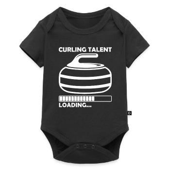 Curling Talent Loading Ice Curling Curler Curling - Baby Premium short-sleeve bodysuit - black - Front