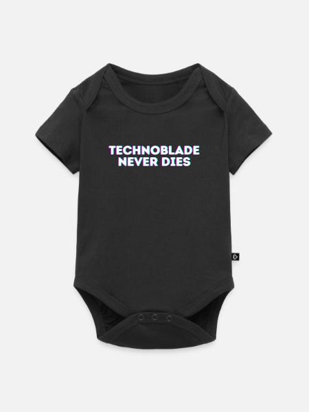Technoblade Never dies - Baby Premium Kurzarmbody - Schwarz