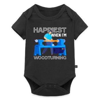 Woodworker Woodwork Turning Woodworking - Baby Premium short-sleeve bodysuit - black - Front