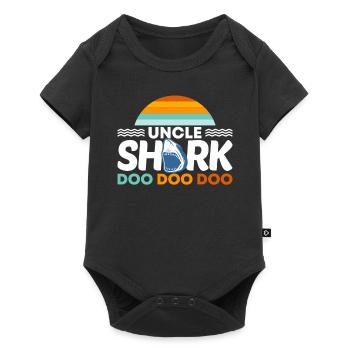 Uncle Shark Best Uncle Uncle Shark Sharks - Baby Premium short-sleeve bodysuit - black - Front