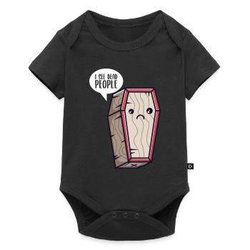 Je vois des morts morts croque-mort - Body à manches courtes Premium Bébé - noir - Devant