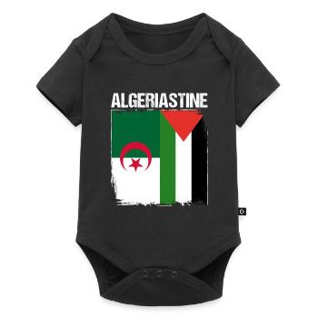 Algeriastine Palestine Palestine Free Palestine Algérie - Body à manches courtes Premium Bébé - noir - Devant