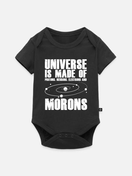 Universe of protons neurons electrons Morons - Baby Premium short-sleeve bodysuit - black