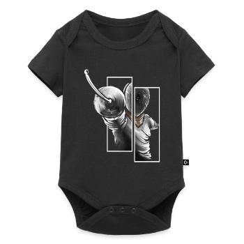 Escrimeur De Le Front - Escrime - Body à manches courtes Premium Bébé - noir - Devant
