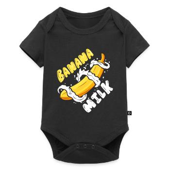 I love banana milk shake milk and banana - Baby Premium short-sleeve bodysuit - black - Front