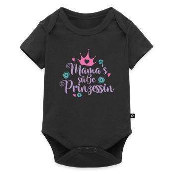 Mama's süße Prinzessin - Baby Premium Kurzarmbody - Schwarz - Vorne