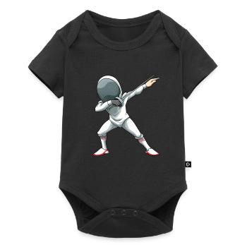 Fechten Dabbing Dab Fechtkampf - Baby Premium Kurzarmbody - Schwarz - Vorne