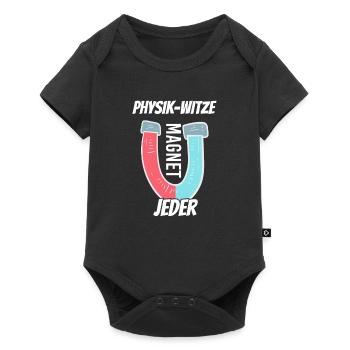 Physik Witze Magnet mag net jeder Physiker - Baby Premium Kurzarmbody - Schwarz - Vorne