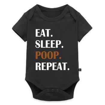 Eat Sleep Poop Repeat - Body à manches courtes Premium Bébé - noir - Devant
