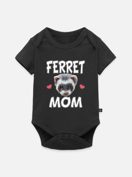 Ferret Mom - Baby Premium Kurzarmbody - Schwarz