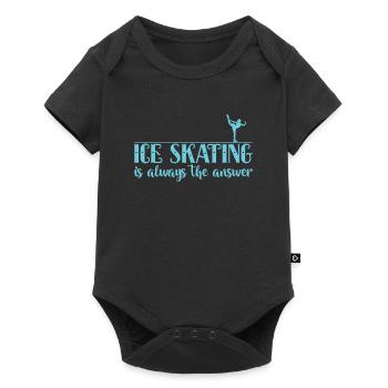 Le patinage sur glace est toujours la réponse Eis - Body à manches courtes Premium Bébé - noir - Devant