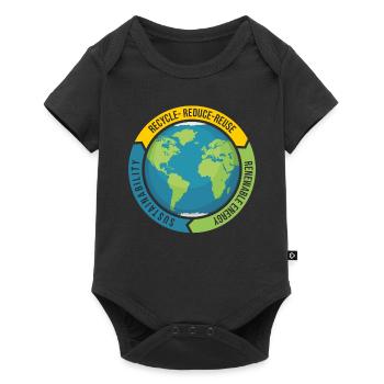 Recycler Réduire les | de réutilisation Viable - Body à manches courtes Premium Bébé - noir - Devant