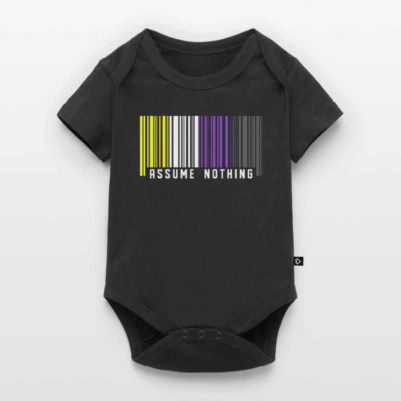 Nonbinary | Non-Binary Pride Barcode Flag Baby Premium short-sleeve bodysuit