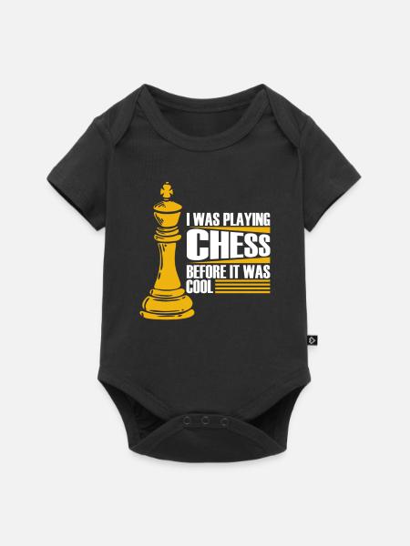 Schach Schachfigur - Baby Premium Kurzarmbody - Schwarz