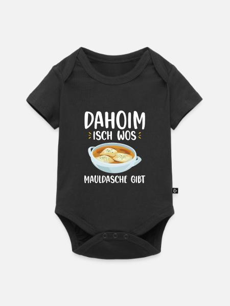 Schwäbische Geschenkideen | Maultaschen Schwaben - Baby Premium Kurzarmbody - Schwarz
