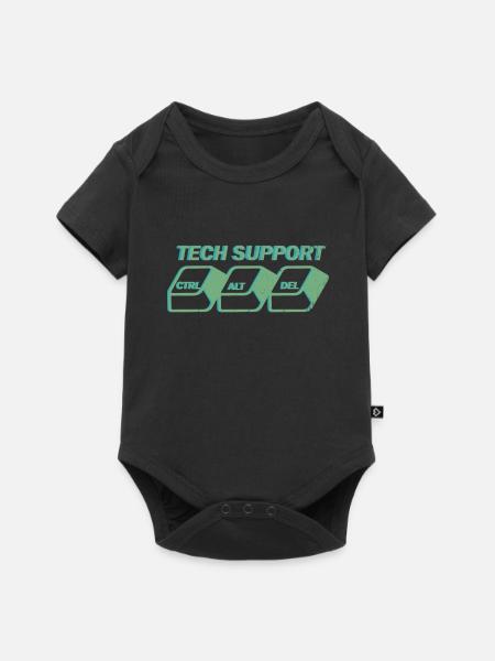 Callcenter Kundendienst Helpdesk - Baby Premium Kurzarmbody - Schwarz