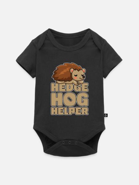 Igel - Baby Premium Kurzarmbody - Schwarz