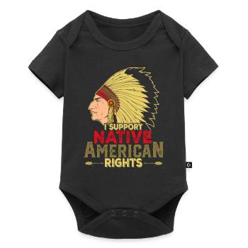 Native American Quote I Support Native - Baby Premium short-sleeve bodysuit - black - Front
