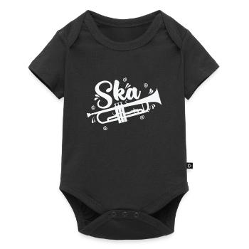 Ska Trumpet Swing Jazz Music Style - Baby Premium short-sleeve bodysuit - black - Front