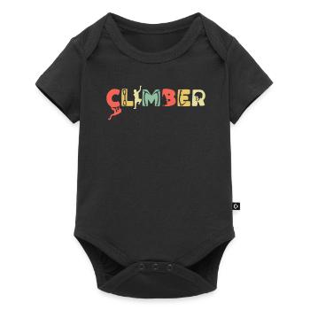 Escalade rétro Sports de montagne Vintage Climber - Body à manches courtes Premium Bébé - noir - Devant