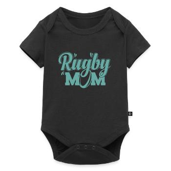 Rugby Mom Football Joueur de sport Fans - Body à manches courtes Premium Bébé - noir - Devant